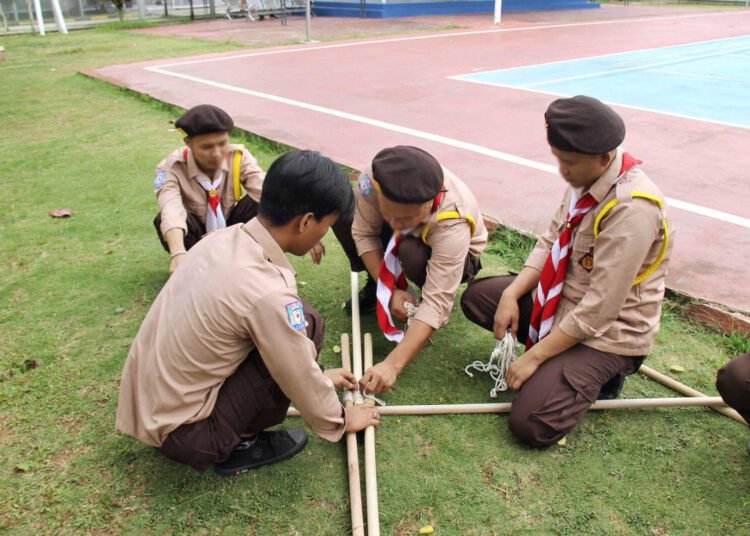 Lapas Bengkulu, Pramuka Lapas Bengkulu, pembinaan warga binaan, warga binaan pemasyarakatan, keterampilan praktis, pembuatan tandu darurat