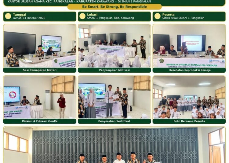 KUA Pangkalan Gelar Bimbingan Remaja Usia Sekolah di SMAN 1 Pangkalan, Tanamkan Semangat Be Smart, Be Strong, Be Responsible 5 brus